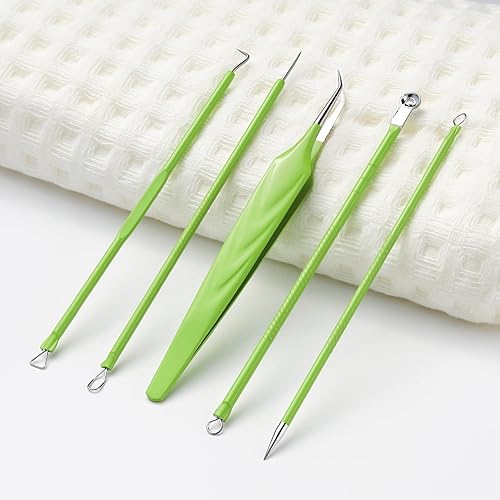 Miniatura 6 de FVION Kit de extractor de espinillas y acné, kit de herramientas profesional para reventar espinillas, pinzas para el acné y herramientas para