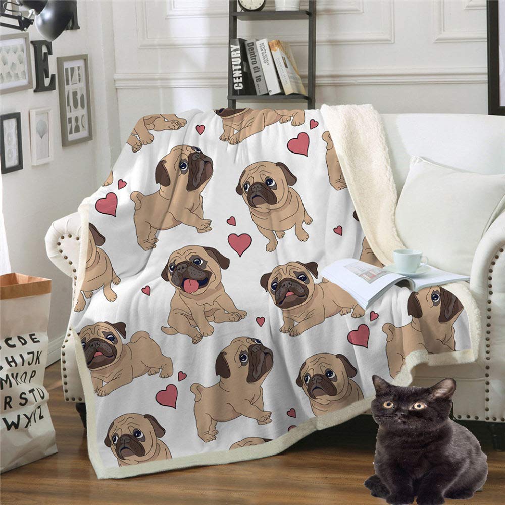 Couverture Sherpa Shar Pei épaisse et douce pour une chaleur optimale