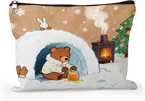 Miniatura 23 de Cafl Bolsa de maquillaje Bolsa de cosméticos Bolsa de maquillaje de viaje con cremallera, Flores de acuarela115