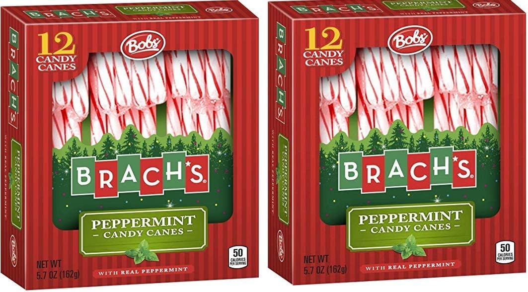 Brach'sRed and White Peppermint Candy Canes, 12 ct(pack of 2)