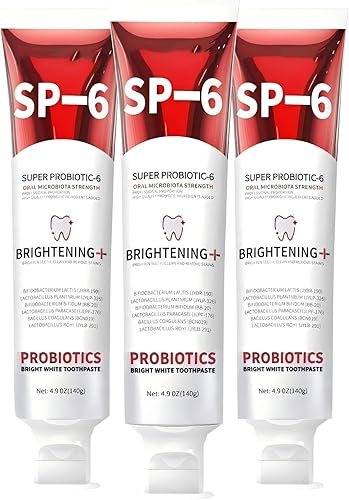 Sp-6 Probióticos Pasta Dental Blanqueadora - Sp6 Pasta Dental Brillante Fórmula Super Probiótica Mejorada Limpieza Profunda Aliento Fresco Salud