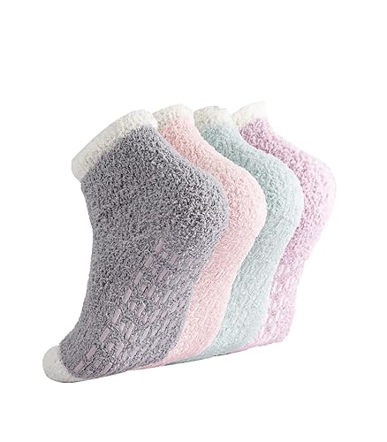 Breslatte Non Slip Hospital Socks with Grips for Women Grip