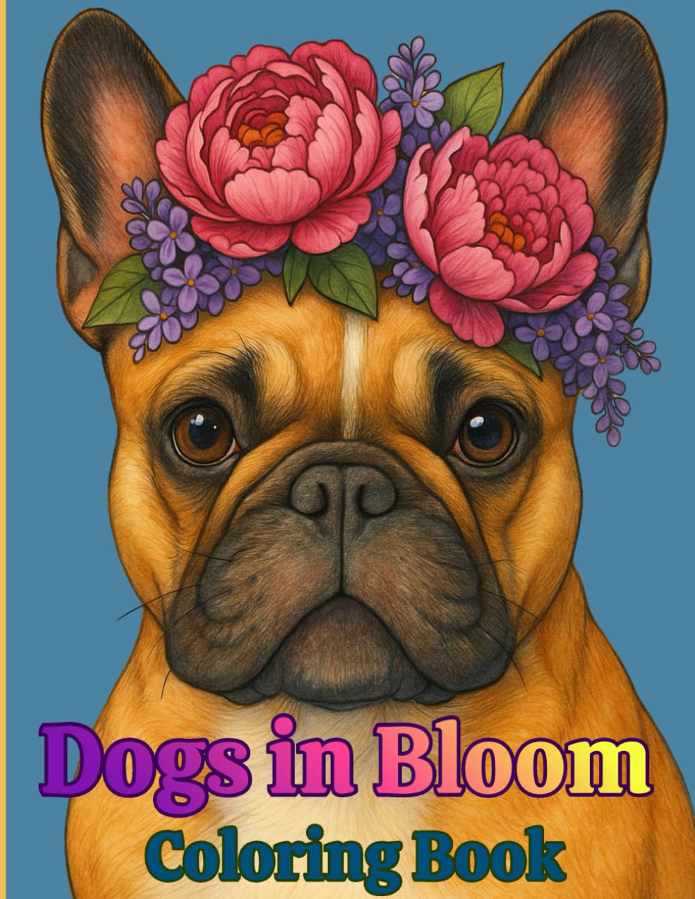 Dogs In Bloom Coloring Book: Flower-Crowned Canine Designs for Relaxation & Joy