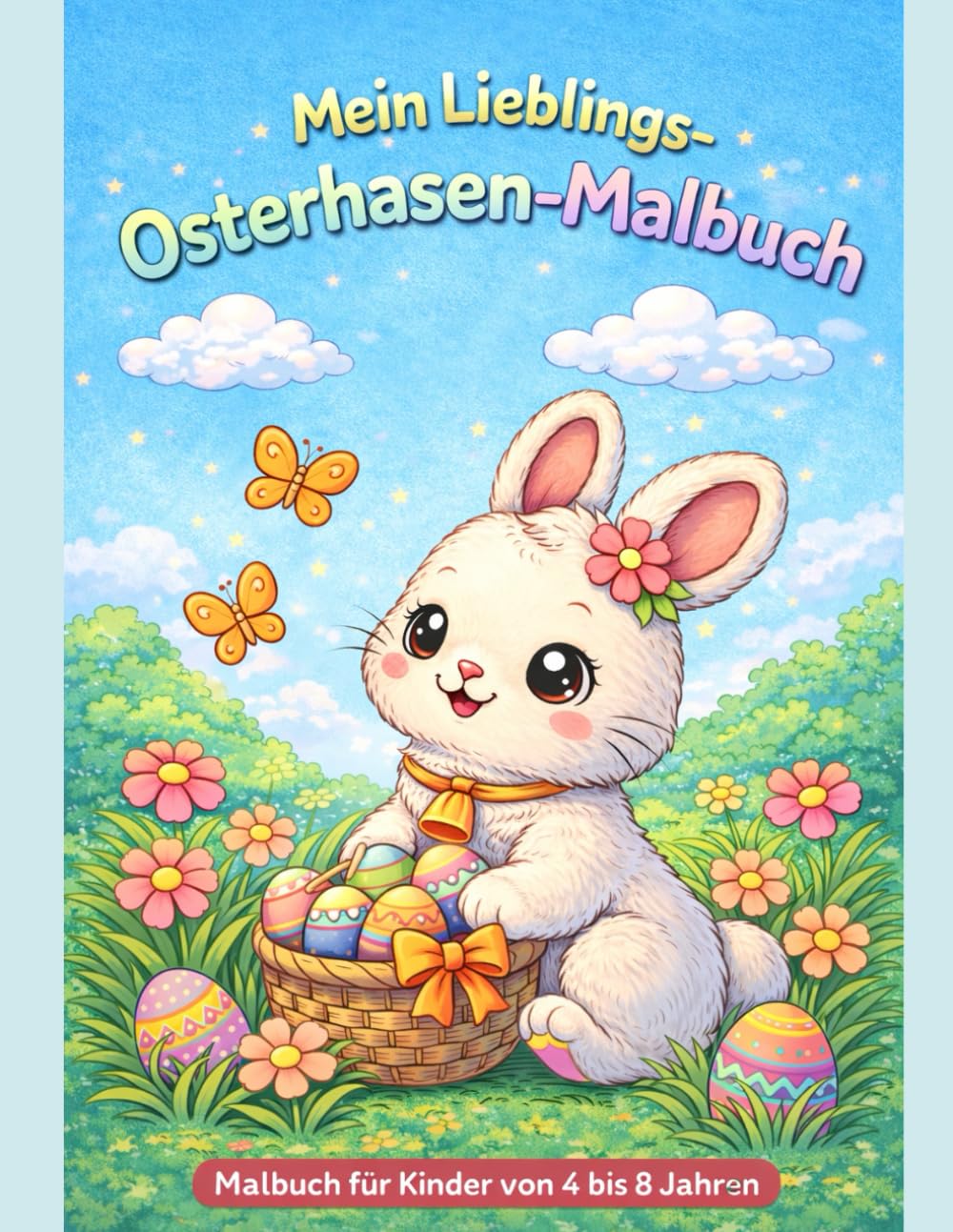 Mein Lieblings Osterhasen Malbuch: Malbuch für Kinder von 4 - 8 Jahren