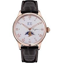 Sugess Seagull ST2528 Automatic Moon Phase V2 Sapphire Display White Rose Gold 1963 BNIB