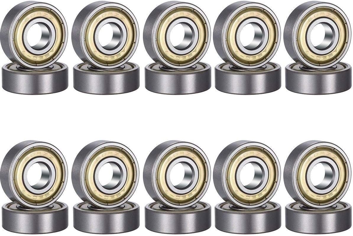 Cuscinetto A Sfera 608-ZZ 8x22x7 Mm Sigillato EMQ Cuscinetto A Sfera 608-ZZ C3 Premium - 8x22x7 Mm, Sigillato, Per Skateboard, Motori E Altro! Calcium Carbide - Foto 9