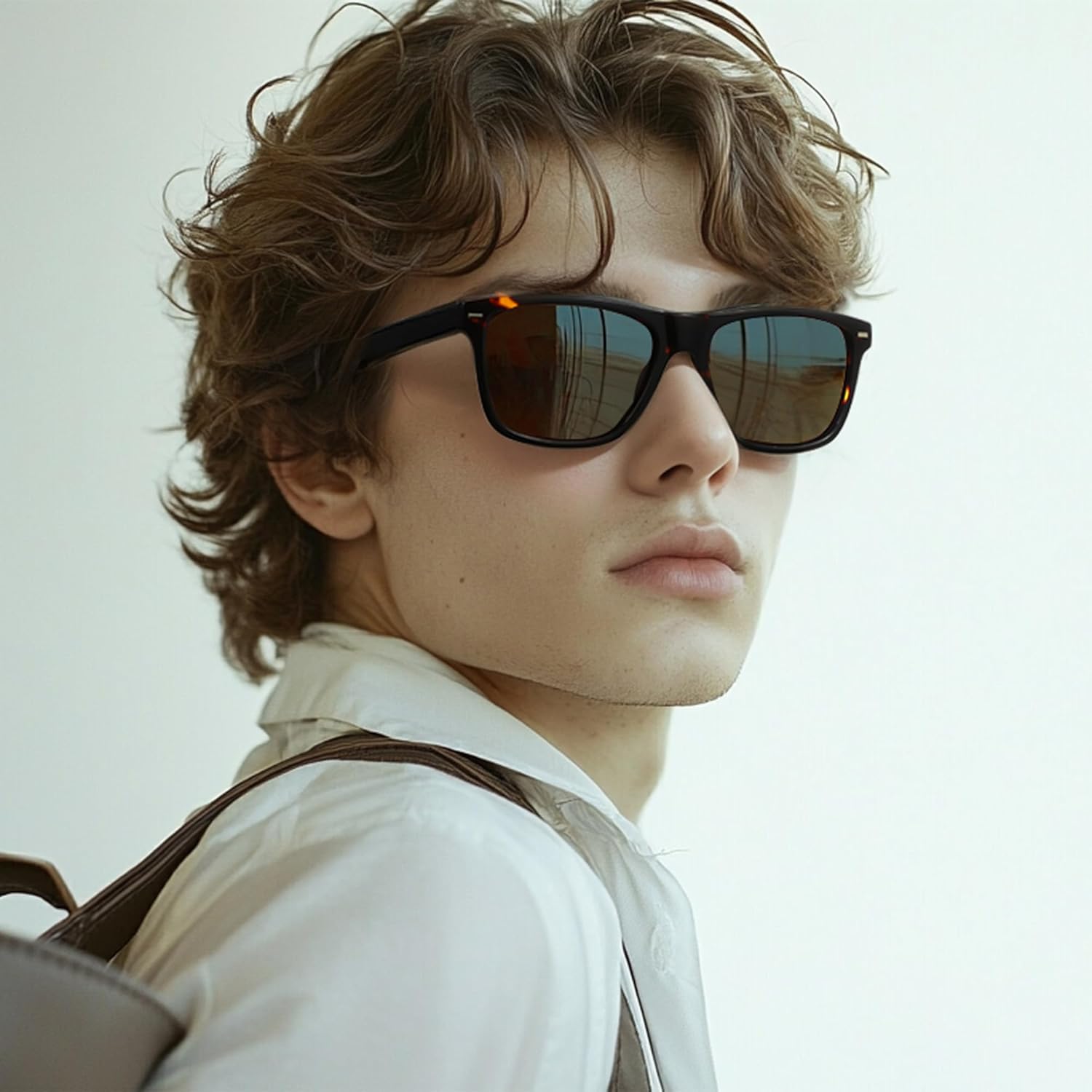 ZENOTTIC Square Sunglasses Mens Polarized: Square Sunglasses UV400 Protection - Classic Sunglass Retro Frame