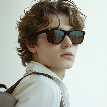 ZENOTTIC Square Sunglasses Mens Polarized: Square Sunglasses UV400 Protection - Classic Sunglass Retro Frame