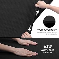 Odoland XXL Jógaszőnyeg 200x130x0,6cm - Extra Széles TPE Tornaszőnyeg, Csúszásmentes Edzőmatrac Otthoni Edzéshez, Pilateshez, Fitneszhez, Fe 4