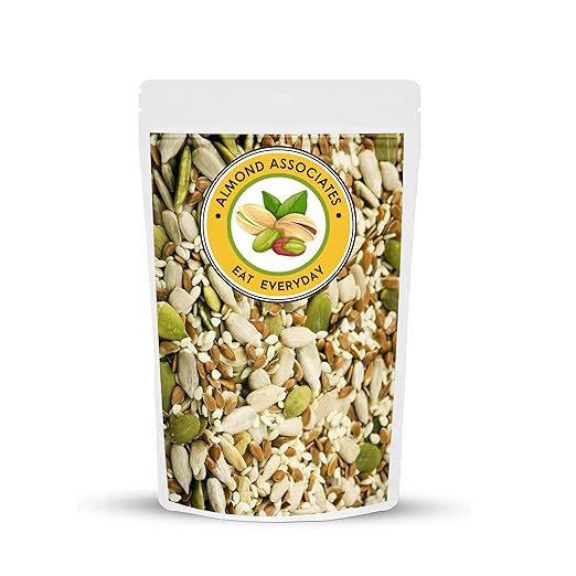 Almond Associates 7 in 1 Mixed Seeds 500gms - Seeds Mix for Eating | Roasted Seeds | Healthy Snacks | Diet Food