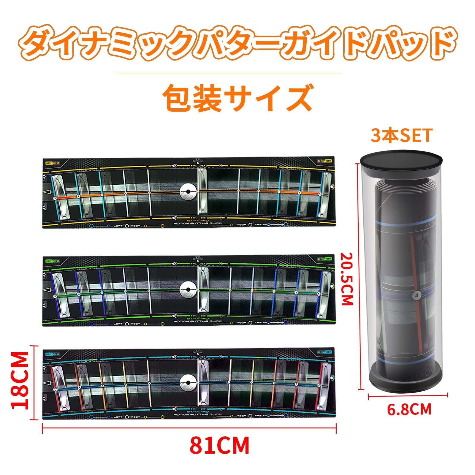 VISIO パッティングテンプレート No.3 パター練習器具