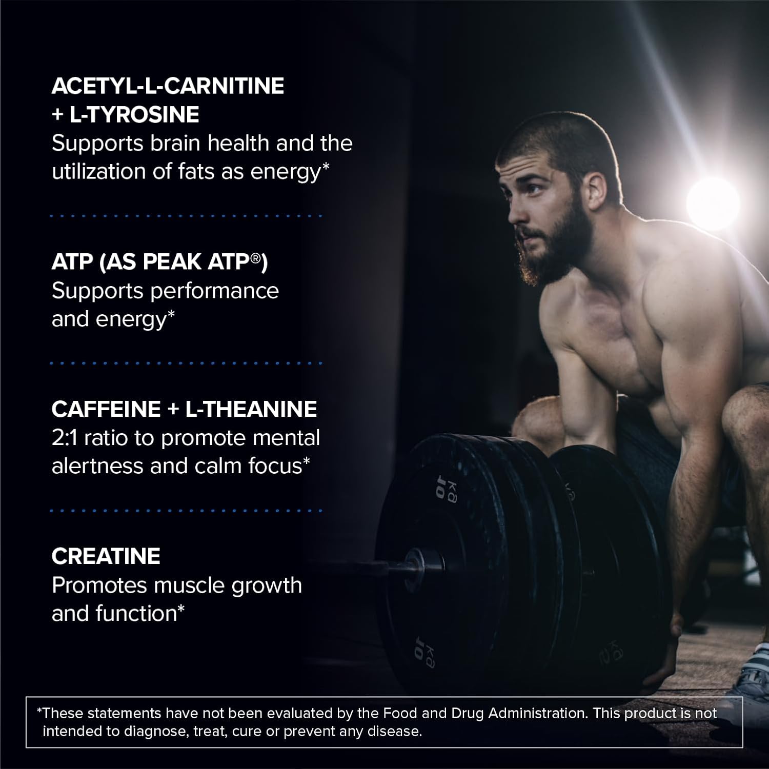 Designs for Sport Workout Complex - NSF Certified for Sport Pre Workout Powder - L-tyrosine, Acetyl L-Carnitine, Creatine & Caffeine to Support Workout Recovery, Energy and Focus (6.3 oz) - Image 3
