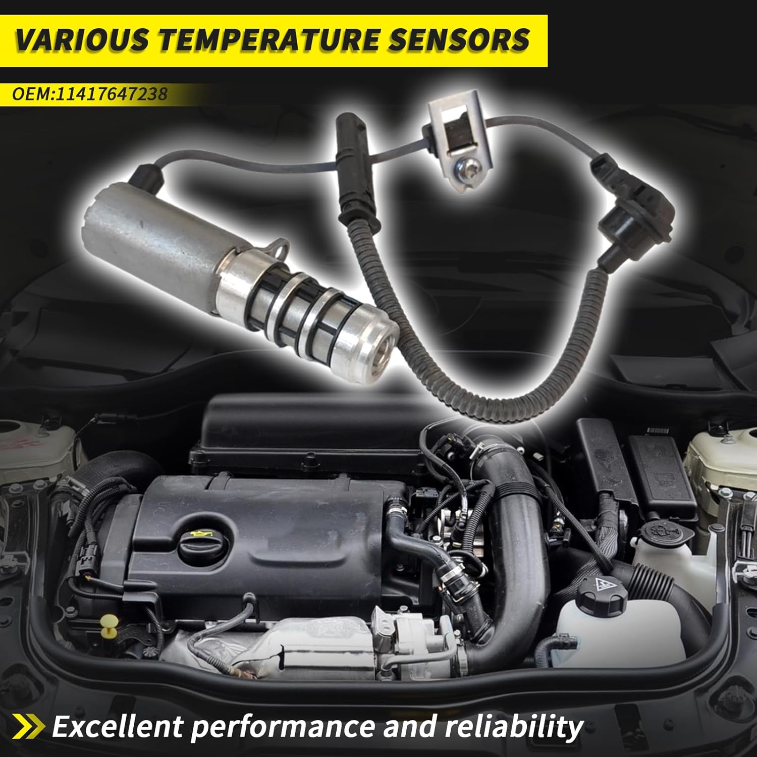 11417647238 Oil Control Actuator Solenoid Solenoid Variable Valve fits for Mini Copper CLUBMAN COUNTRYMAN PACEMAN ROADSTER R55 R56 R57 R58 N16 N18 Replacement number # 11414617569