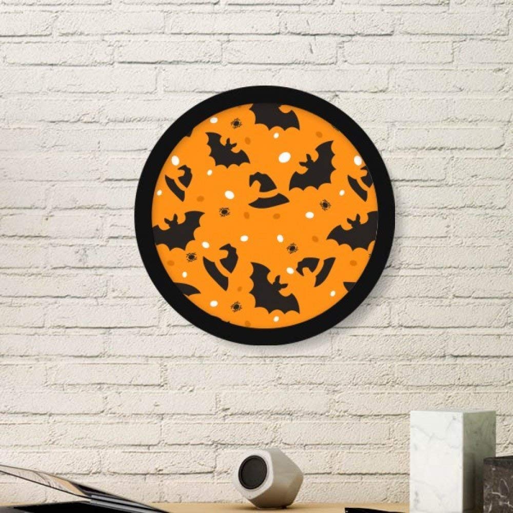 Cadre photo Halloween araignée et chauve-souris sticker mural noir moyen