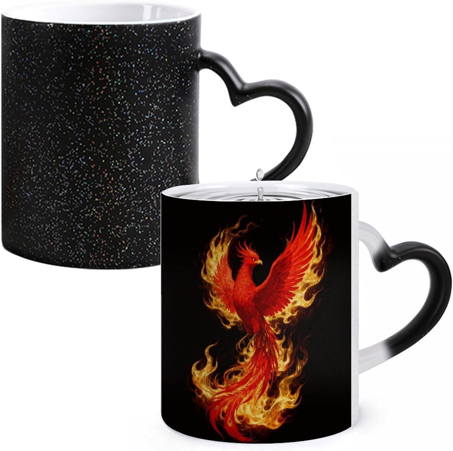 Color Changing Mug, Novelty Coffee Magic Cup, Phoenix Flame image 3