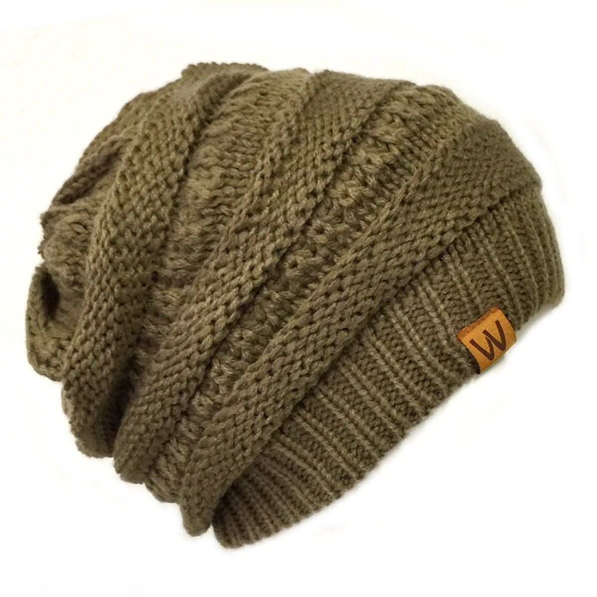 Bonnet slouchy marron castor Wrapables pour un style dcontract en hiver