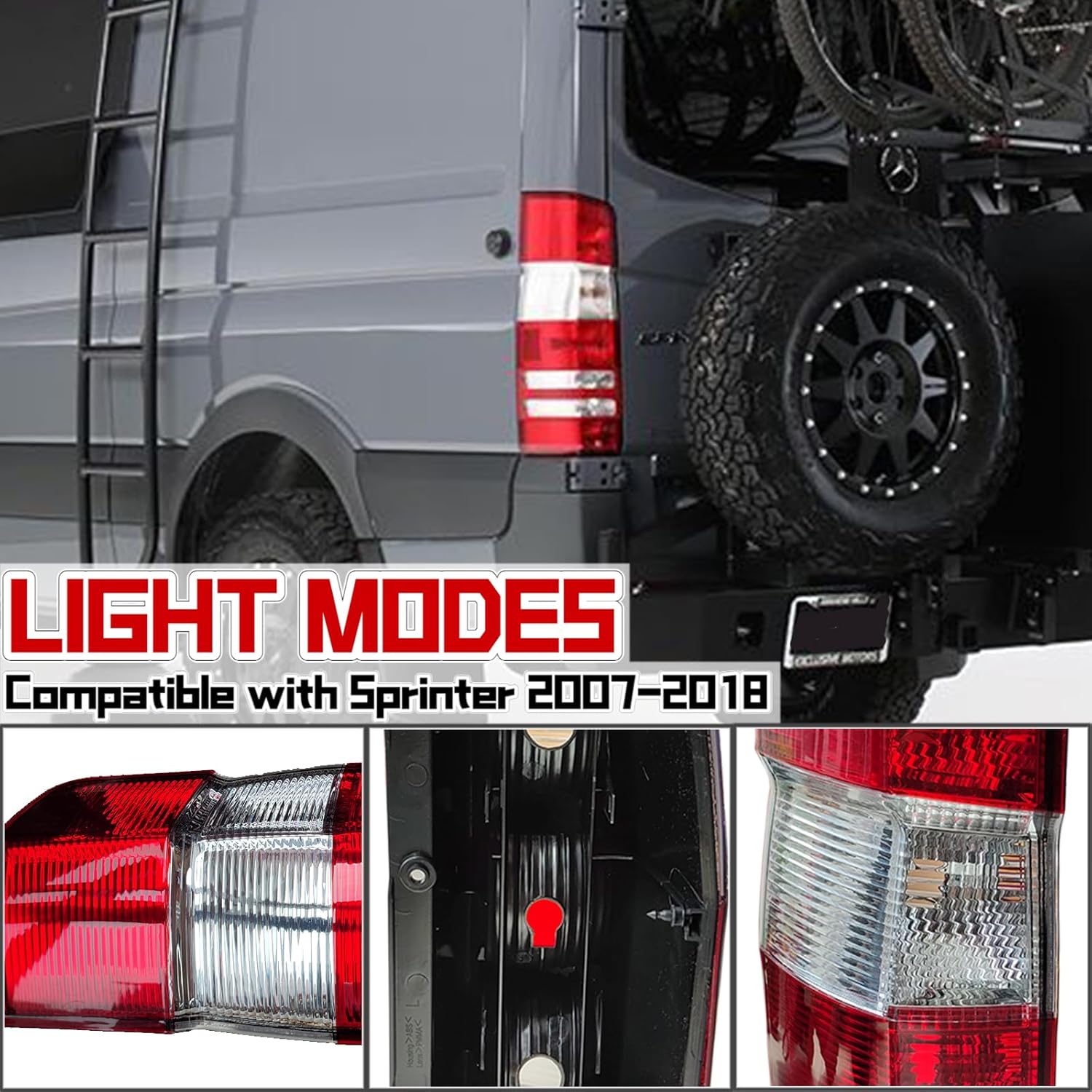Heavy-duty Tail Light Compatible With 2007-2018 Mercedes-Benz Sprinter (Driver Side)