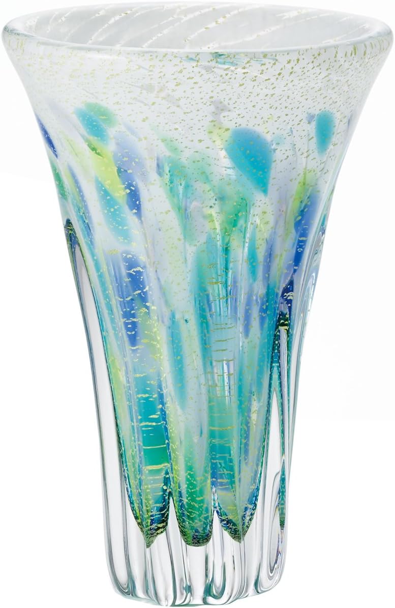 Aderia Tsugaru Vidro F-71742 Hydrangea Flower Vase, Large 4.3 x 7.1 inches (11 x 18 cm), Made in Japan