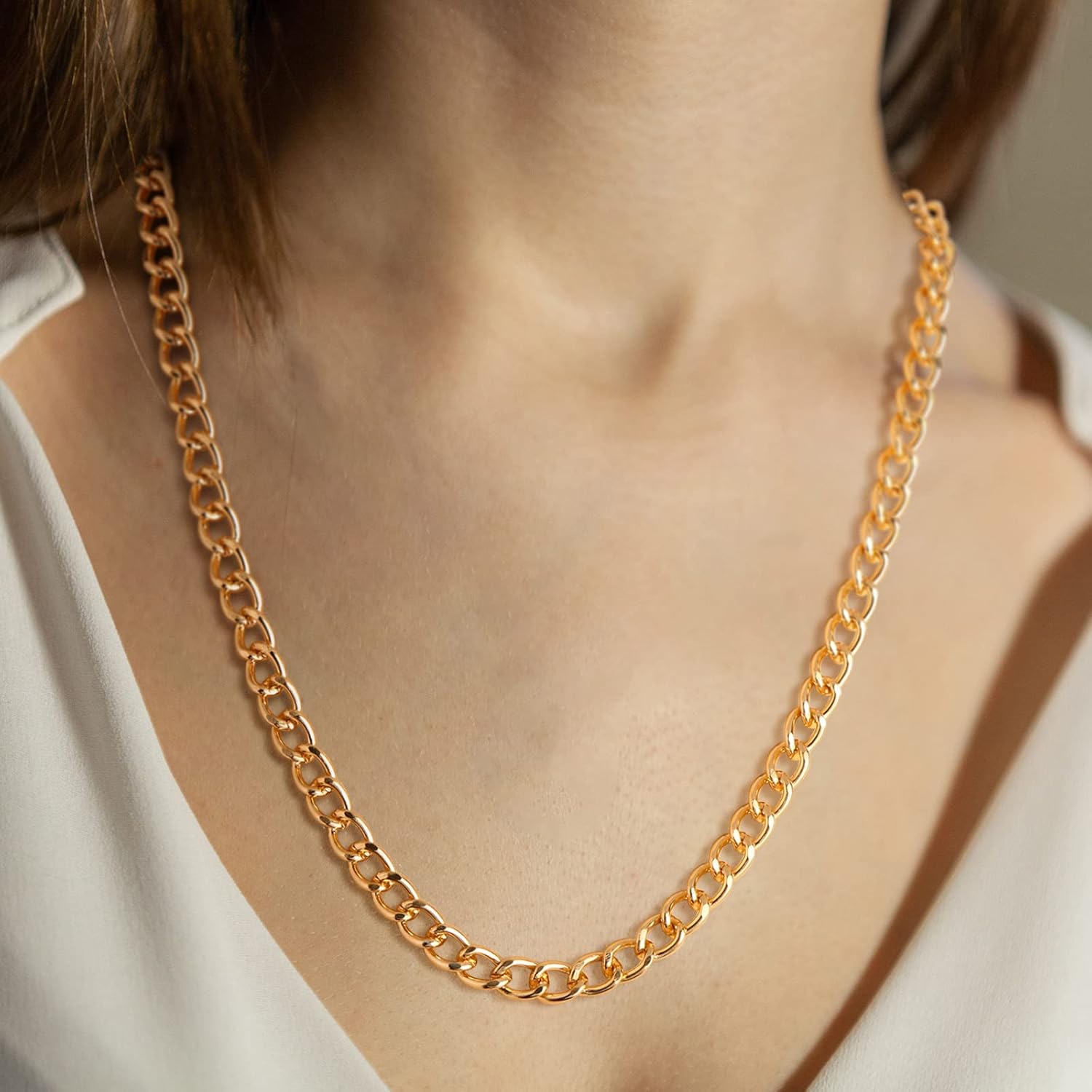 Jadive 4 Rolls 39.4 Feet Aluminium Necklace Chains 6.5 mm Twisted Links Spool Chain Jewelry Making Chains for Bracelet Necklace Jewelry Making(Rose Gold, Black, Silver, Gold) - Image 6