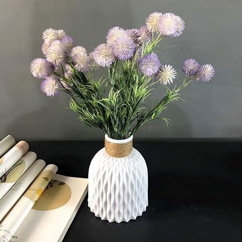 Miniatura 4 de AACARB Vase, Flower Vase Imitation Ceramic Flower Pot Decoration Home Plastic Vase Flower Arrangement Style Home Decoration Jarrones