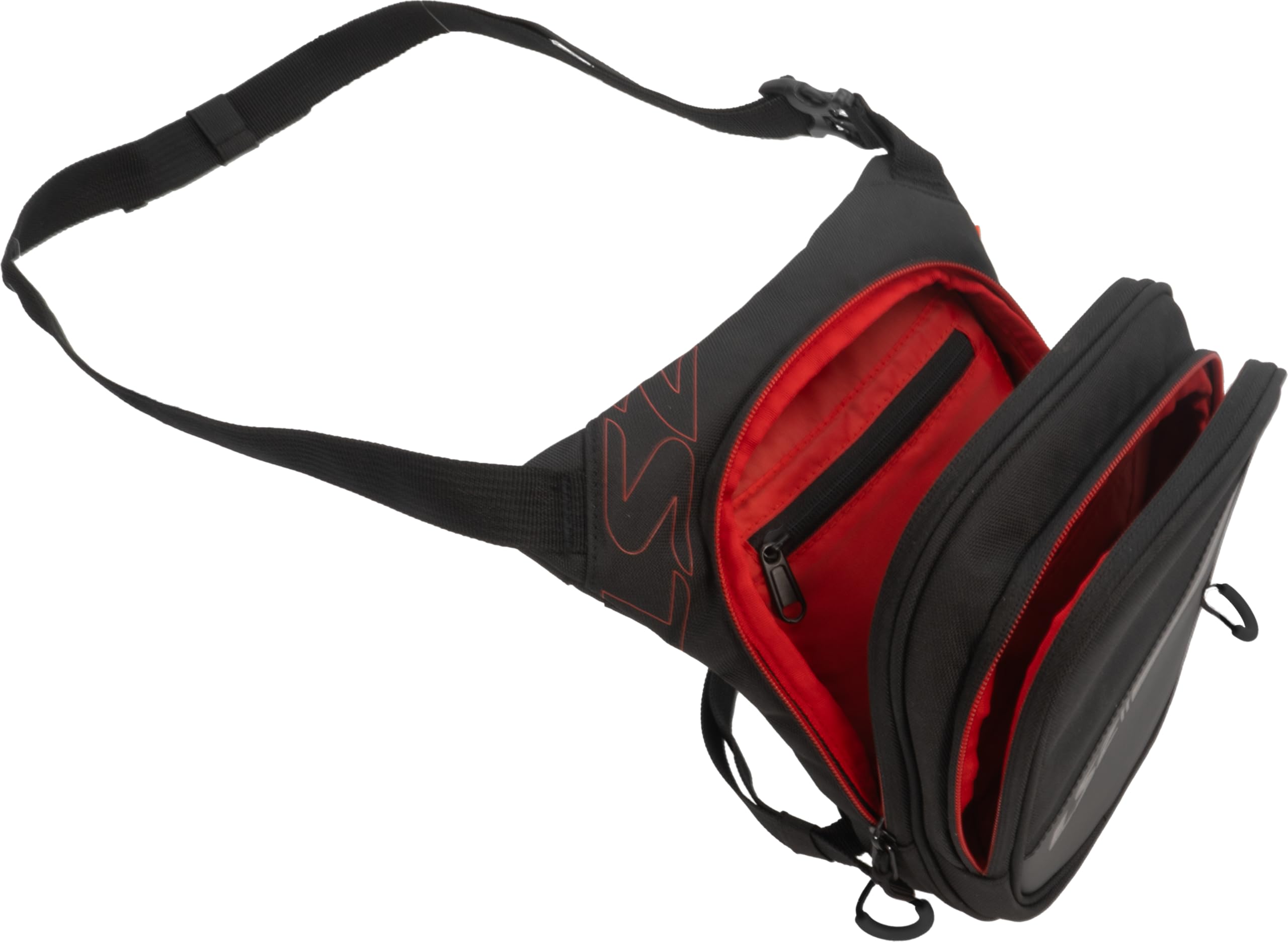 LS2 Freedom Sac de jambe 2L Noir Sac banane Moto avec bandoulière réglable, Noir , 2.5 Litri, tactique