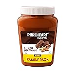 Pureheart Nut Spread Choco Mixed Nut (1 kg, Pack of 2) Nutty Chocolate Spread for Breakfast, Delicious, Smooth & Creamy Snack