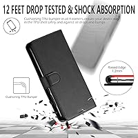 Vista 7 de STARSHOP Funda para teléfono Moto E, funda para teléfono Motorola Moto E, incluida [protector de pantalla de vidrio templado], funda de cuero Oscuro