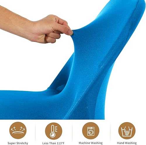 Miniatura 3 de ManMengJi Fundas de elastano para silla, 12 unidades, plegables, fundas universales para sillas ajustables para bodas, fiestas, banquetes,