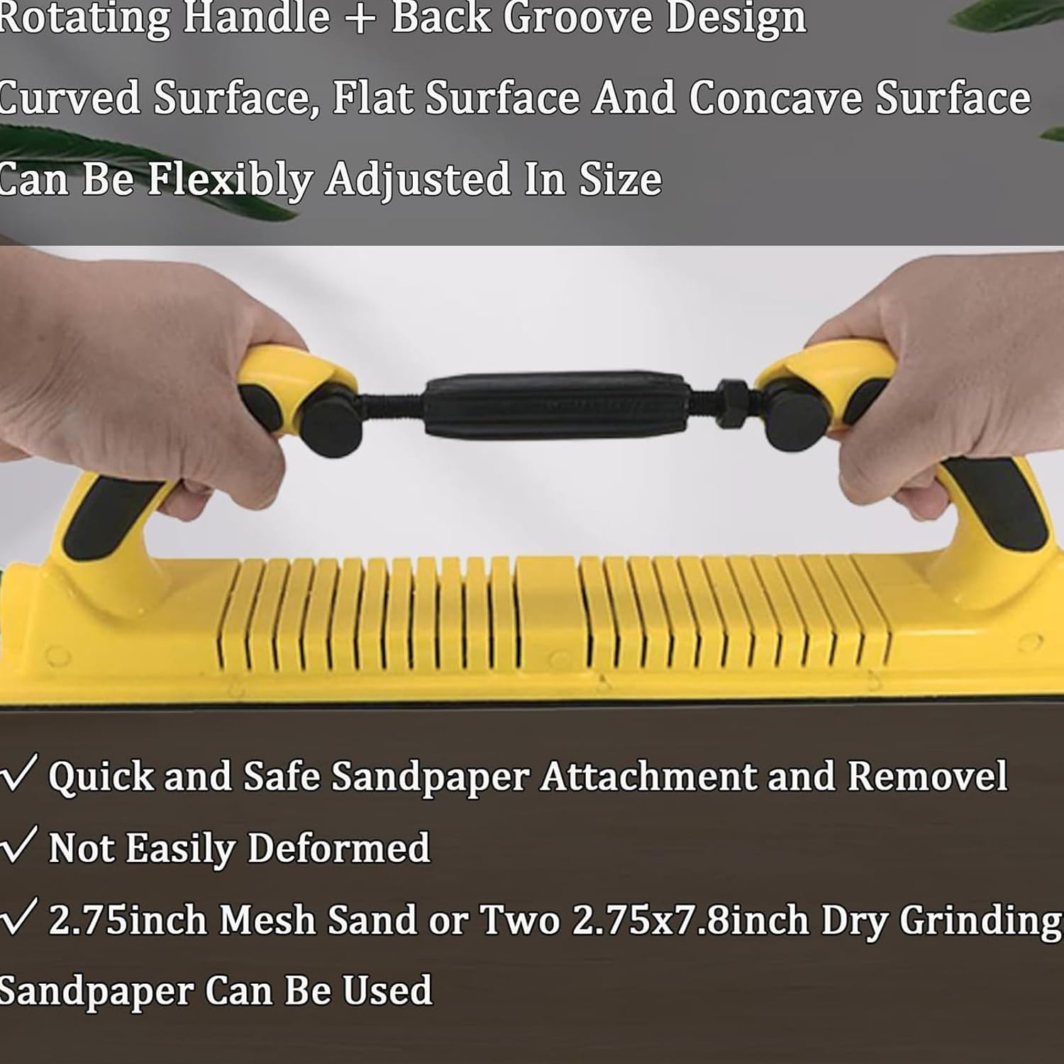 Tyenaza Hand Sanding File Block, Manual Sanding Tool Multifunctional Adjustable Radius Flex Longboard