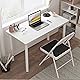 Rshtong デスク パソコンデスク 勉強机 机 幅80cm×奥行50cm PCデスク ゲーミングデスク desk 桌子 在宅ワーク リモートワーク用 おしゃれ シンプル 化粧台 作業机 組立簡単 白い (白い, 幅80cm)