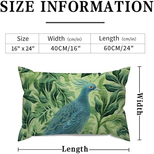 Miniatura 8 de ArogGeld Funda de cojín lumbar asiática de estilo chinoiserie, de lino marrón, pájaro y flor, funda de cojín asiática para sofá, silla de automóvil,