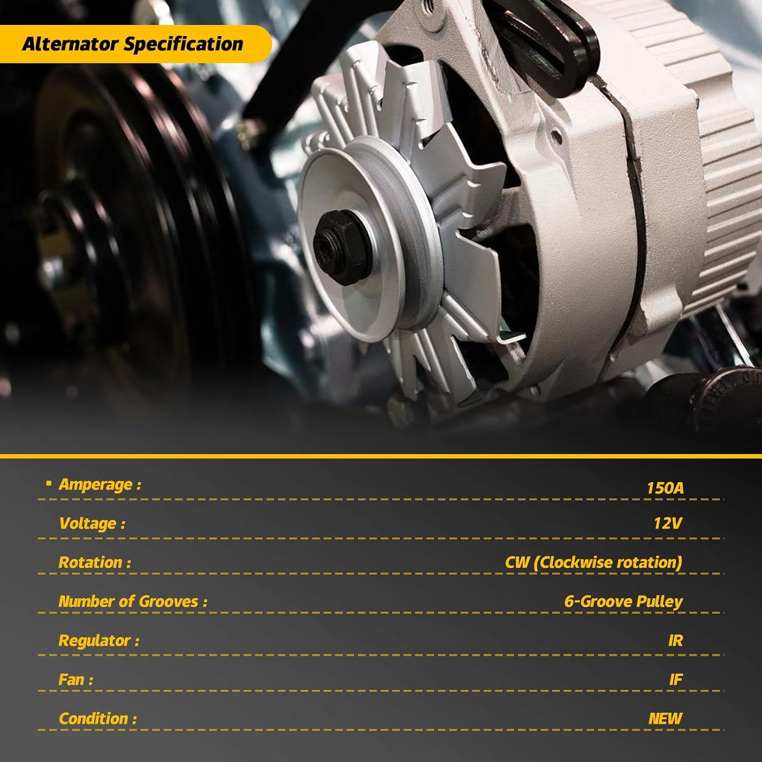 11822N 0131543302 Alternator for Mercedes Benz C250 W204 1.8L L4 2012 2013 2014 2015, 150A 12V, Replaces 11822 A3586S ALT14357 440264 0141541502 A0009067902 115984 FG15T036 A3586S 40040184