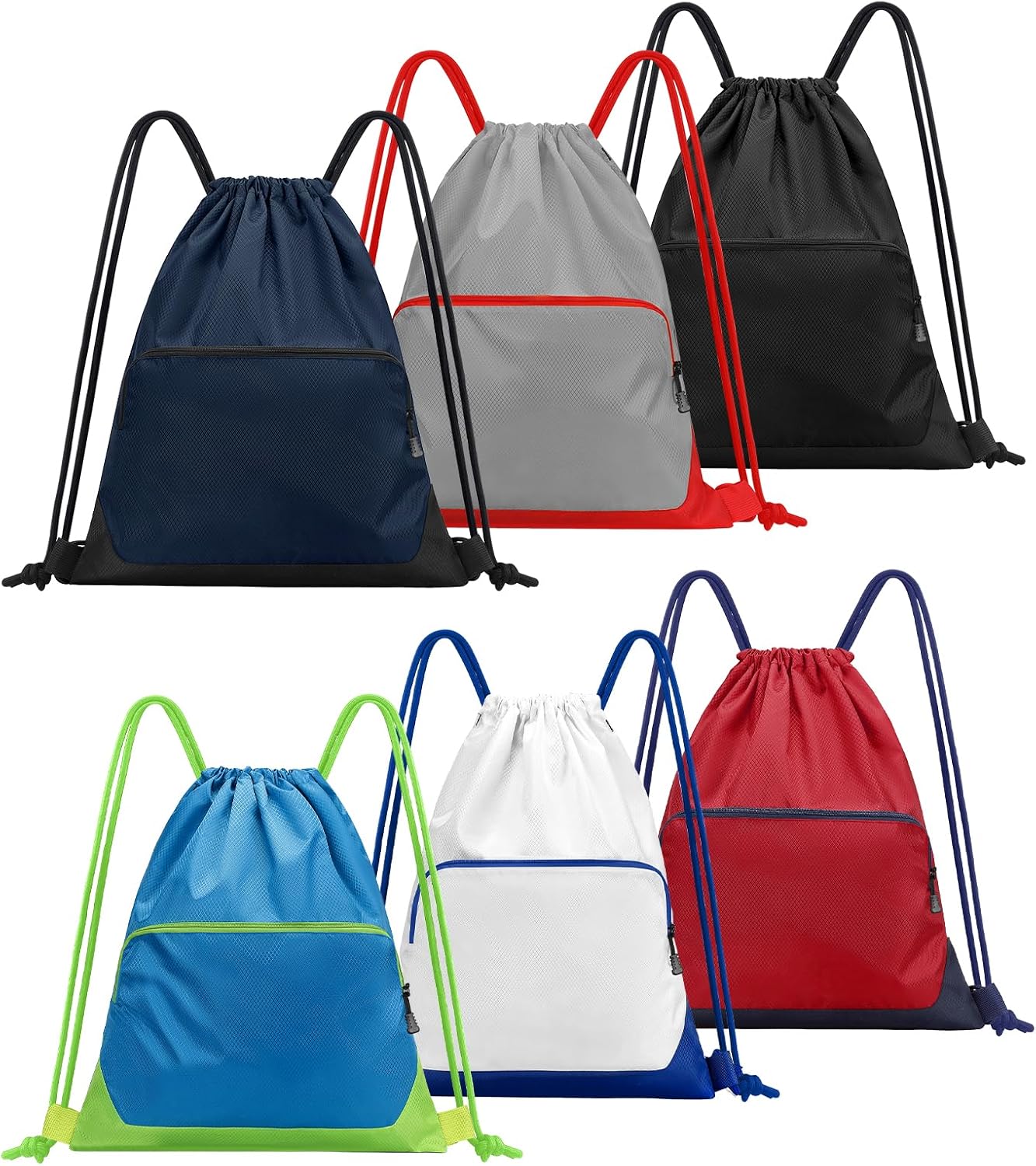 Sports Gym Drawstring Backpack Bag,Reusable Cinch Bag String Backpack for Basketball Soccer