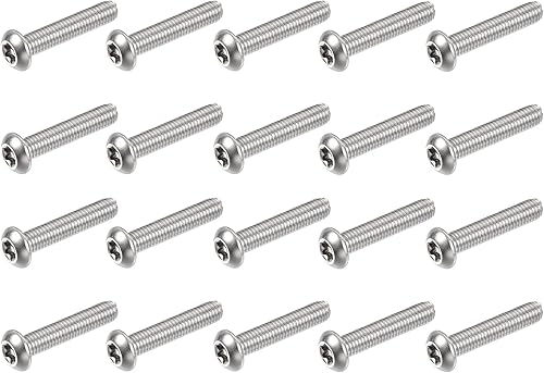 Miniatura 13 de uxcell Tornillo de máquina de seguridad Torx M4x16mm, 20 tornillos de cabeza plana en la columna interior, pernos de sujeción de acero inoxidable 304