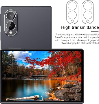 For Samsung Galaxy Fold 8/Fold8 5G Camera Lens Screen Protector, 9H Hardness Scratch-Proof Explosion-Proof Camera Protective Film, HD Clear Anti Fingerprint Bubble Free Glass -2 Pack