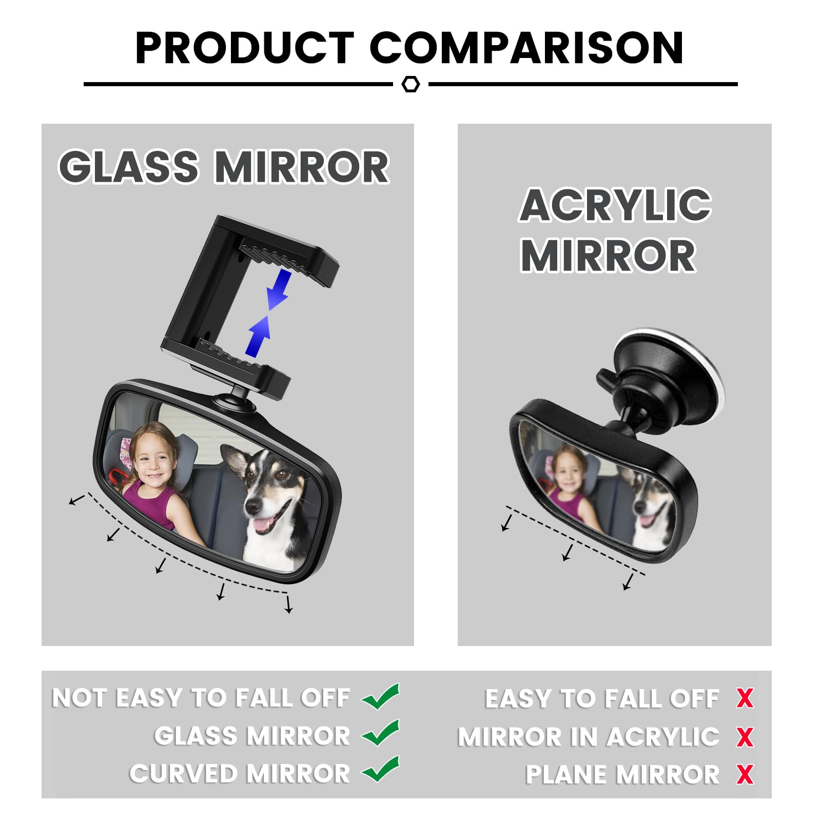 Specchietto Retrovisore Per Bambini - Regolabile 360°, Per Auto E SUV - Foto 8