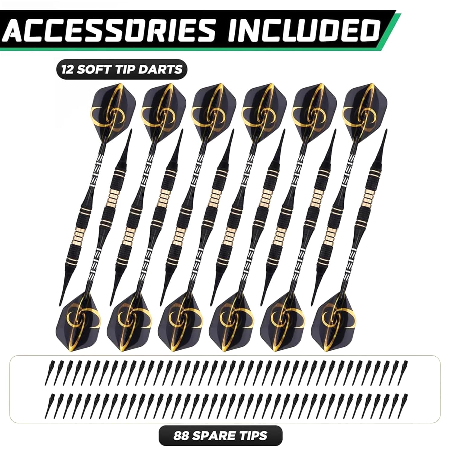 Set di freccette elettroniche – Tavola in legno da 45,7 cm con display a 4 LED, gioco di freccette multiplayer per feste e sale giochi, 243 opzioni di gioco