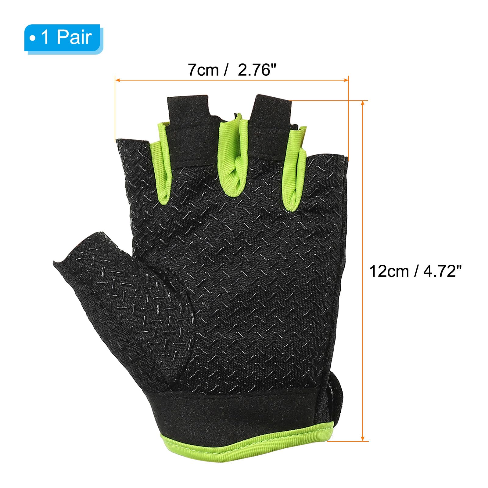 PATIKIL Fishing Gloves, 1 Pair Breathable Fingerless Sun Protection Gloves for Men Women Rowing Kayaking Cycling Hiking Black - Image 2