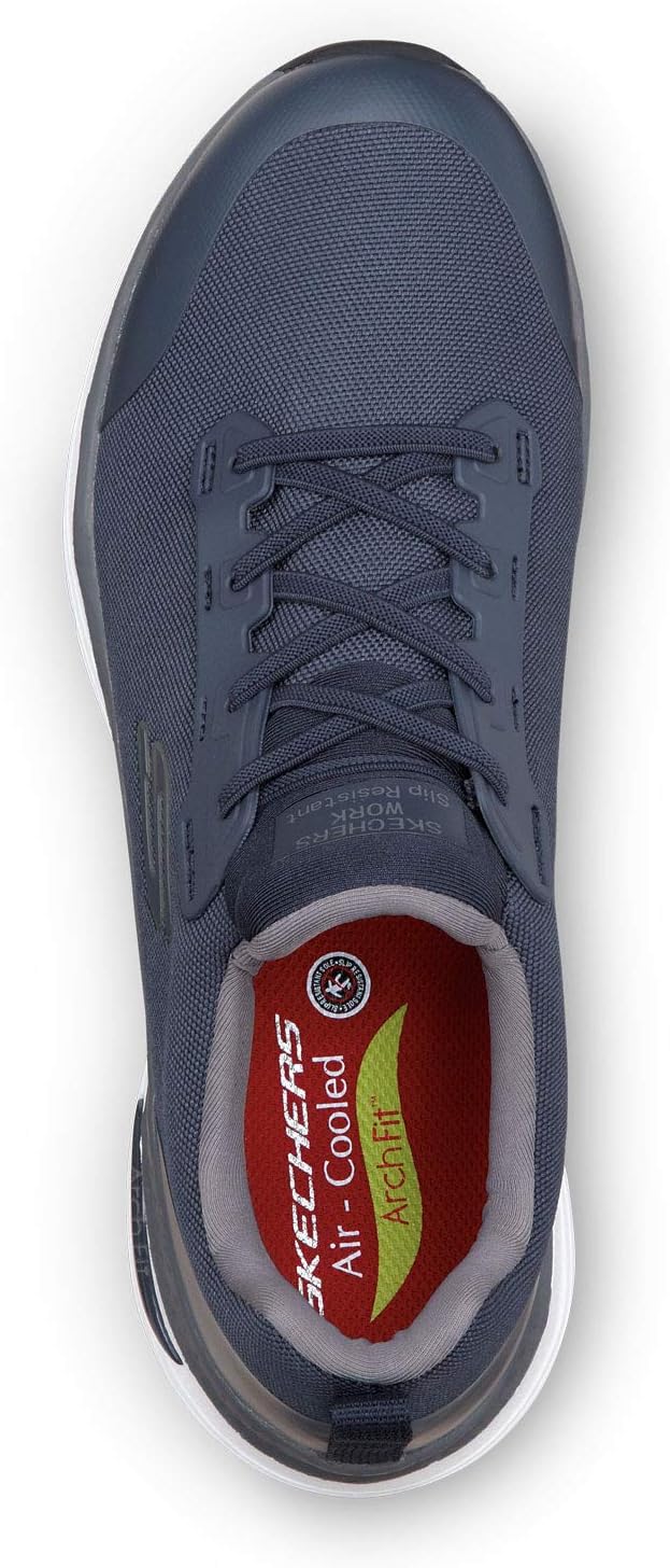Skechers Work Arch Fit Jake, Men's, Slip On Athletic Style, MaxTrax Slip Resistant, Soft Toe Work Shoe 10 Navy