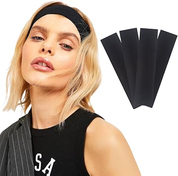 4l  Spor Sa  Bantlar  - Elastik Kaymaz  nce Sa  Ter Kafa Band  Bandana, Kad n & Erkek Ko u Fitness Yoga Pilates Makyaj Y z Y kama Atletik Egzersiz 4l  Sa  Band  Bandana Seti