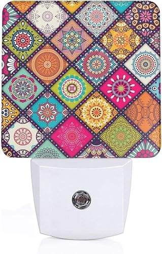 Luces nocturnas bohemias enchufables LED del atardecer al amanecer, lámpara nocturna con sensor automático para niños, niñas, niños, dormitorio,