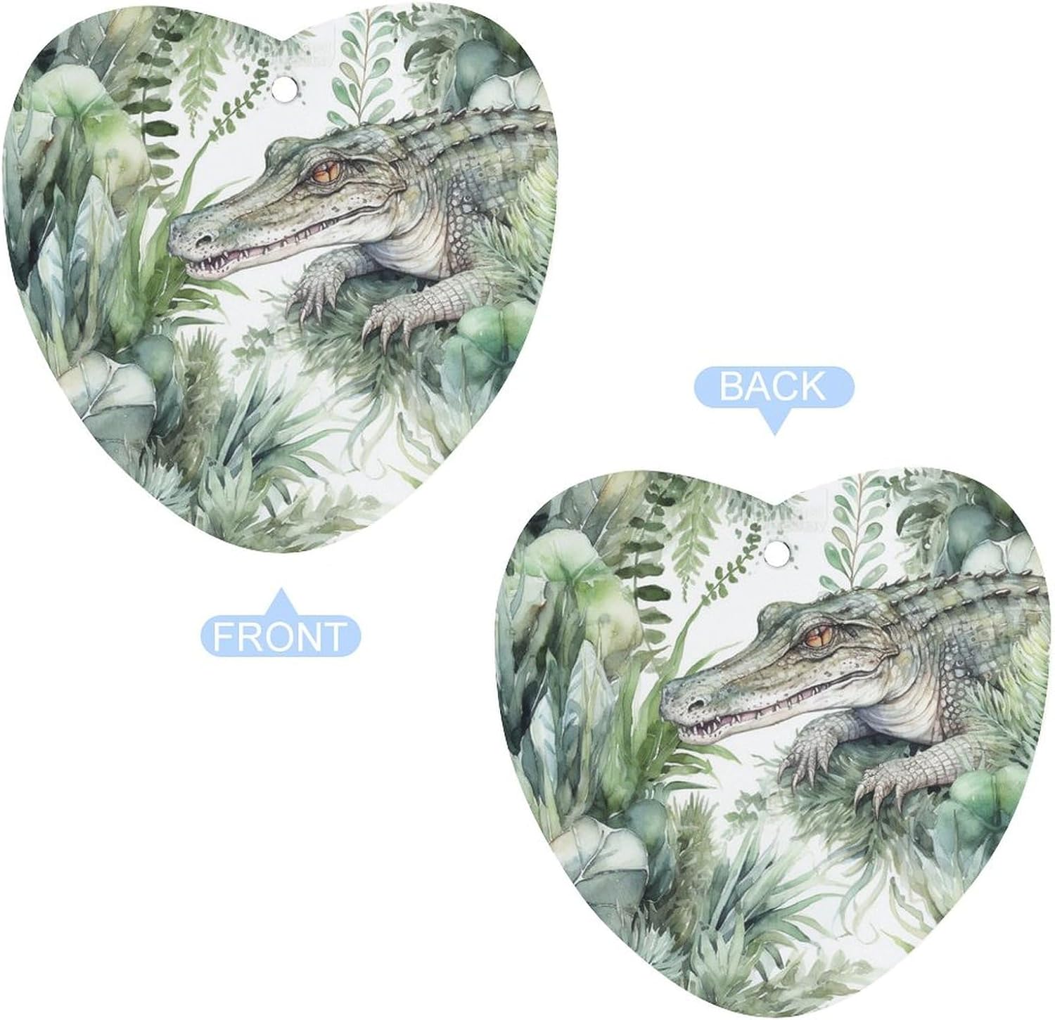 Car Air Fresheners Hanging Long Lasting Car Freshie With Crocodile Green Printed Picture