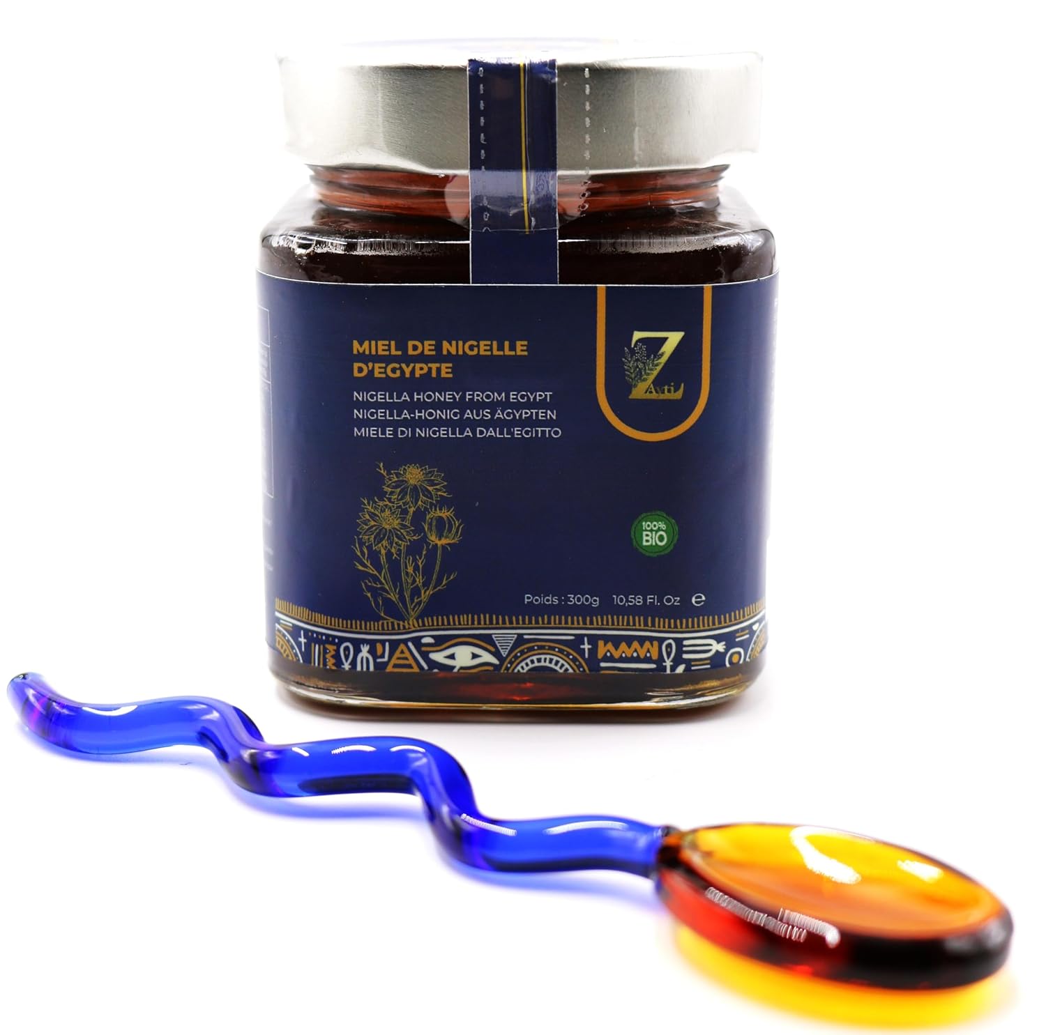 Nigella Honey from Egypt 300g a honey Rare and unique - 100% Natural, Harvested in the Nile Delta Region.
