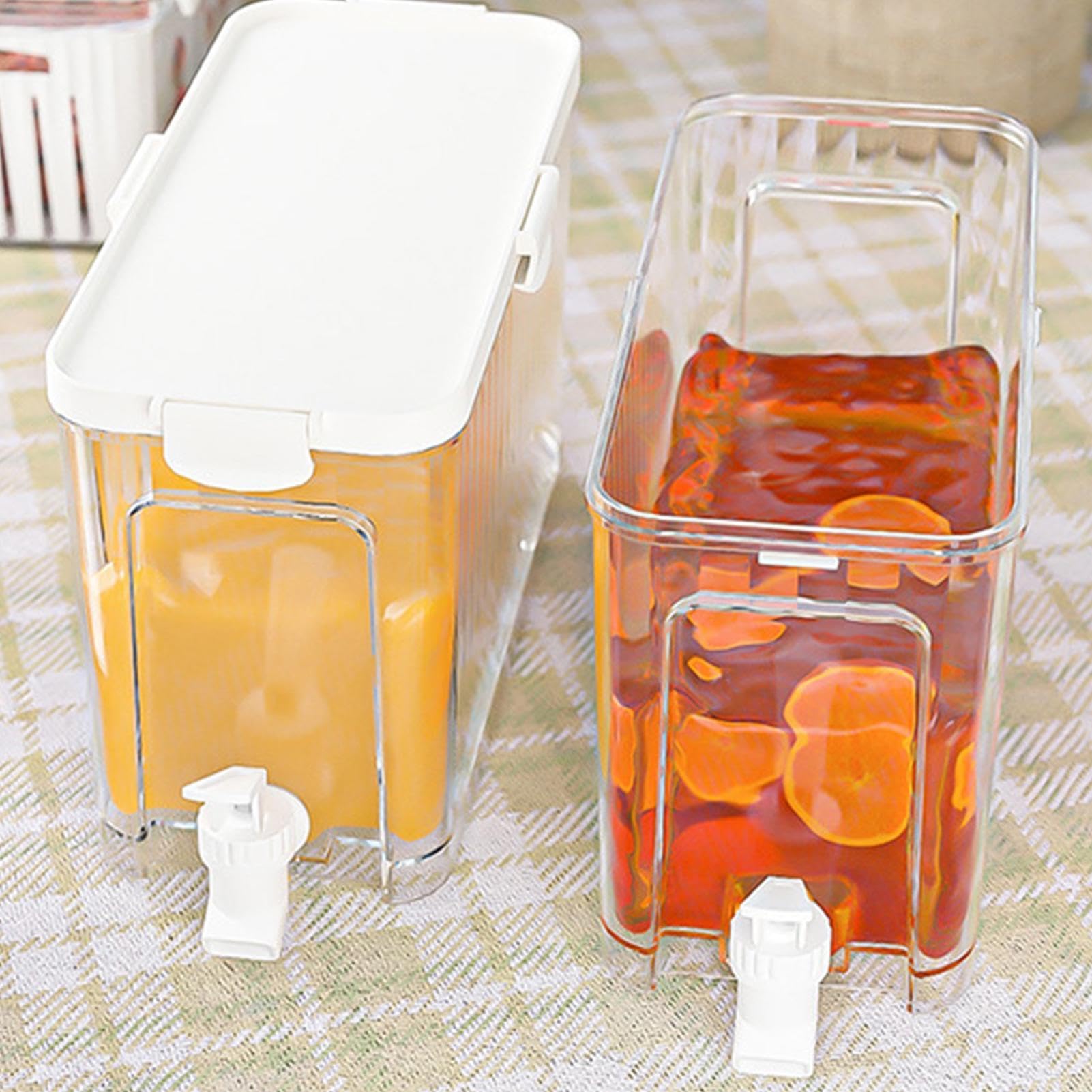 Distributeur De Boisson 2,8 L Avec Robinet - Pour Réfrigérateur - Idéal Thé Glacé, Jus, Eau - Plastique Alimentaire - 5