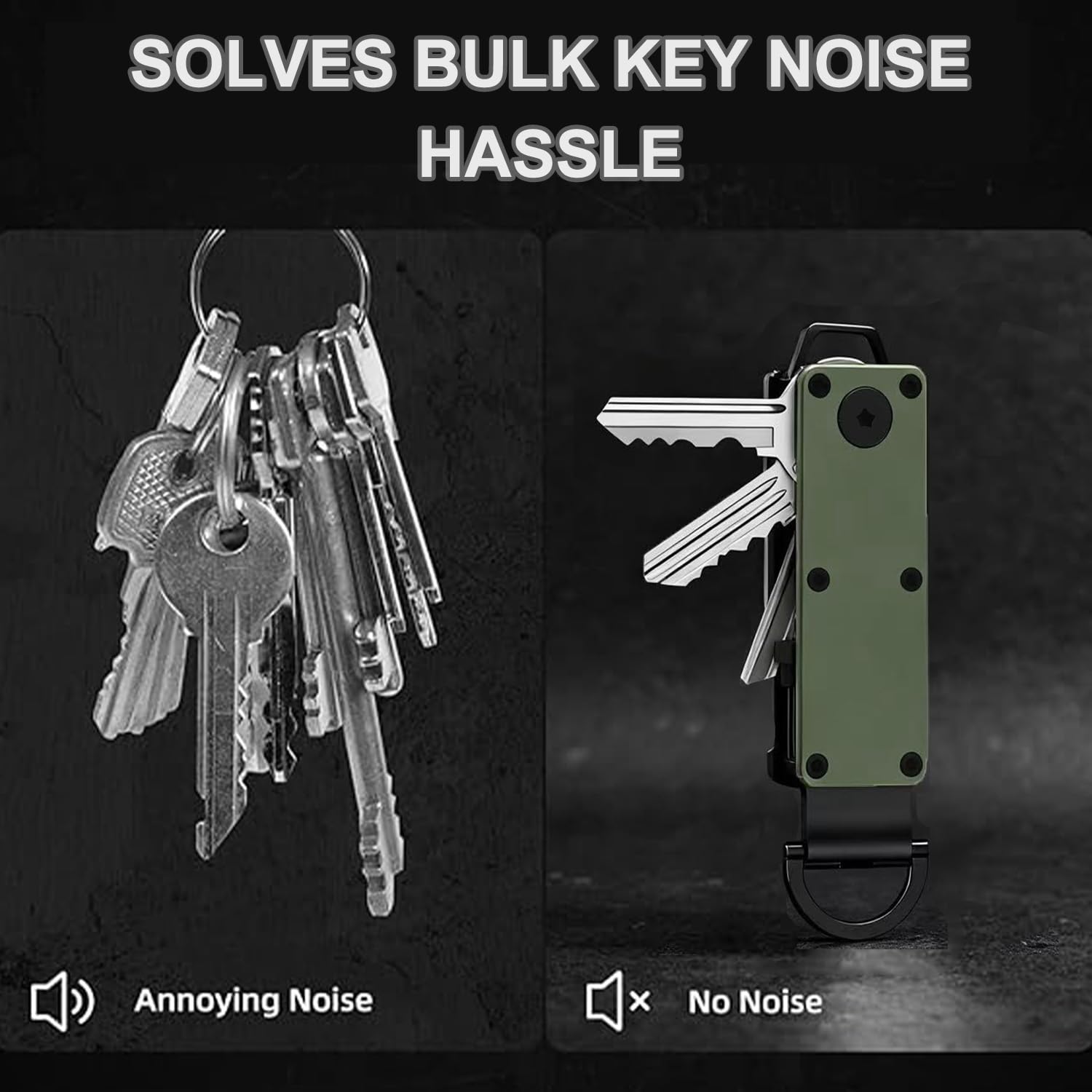 Brelok do kluczy, organizer na klucze, metalowy organizer na klucze, kompaktowy metalowy brelok do kluczy, chroni od 2 do 6 kluczy