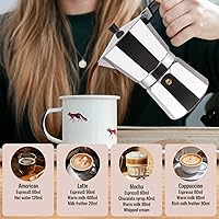 Vista 7 de Cafetera Moka de Aluminio Clásica para Estufa de 14 Tazas Cafetera de Café Espresso 700ml 23oz Percoladora Cafetera Mocha Pot Greca Cafetera