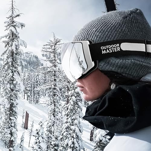 Miniatura 7 de OutdoorMaster PRO - Gafas de protección para esquiar y para la nieve con lentes intercambiables, sin marco y con protección UV400 del 100%, para