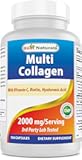 Best Naturals Multi Collagen Pills 2000mg for Women & Men - Hydrolyzed Collagen Peptides Capsules for Hair Skin and Nails with Types I II III V X, Biotin, Hyaluronic Acid & Vitamin C