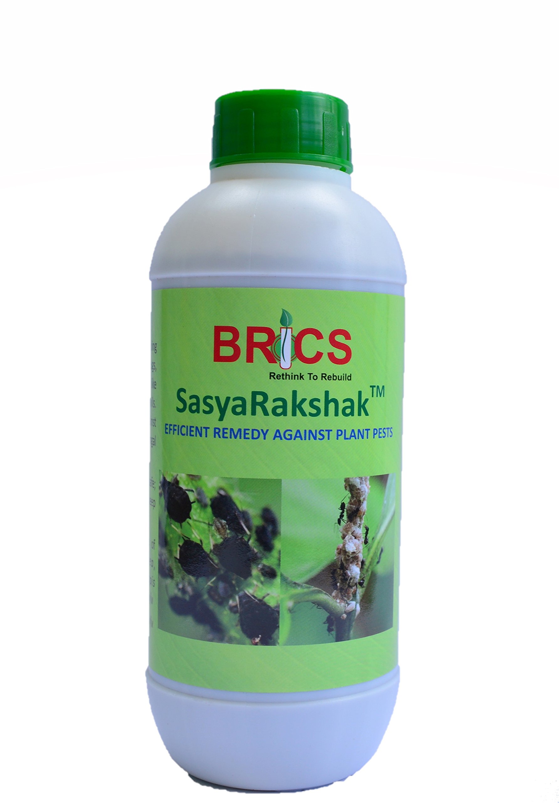 BRICS Sasya Rakshak 500ml Liquid Miticide | Herbal Home & Roof Gardening Manure | Efficient Remedy Aganist Plants Pest | Safe on Plants | Pack of 5 |