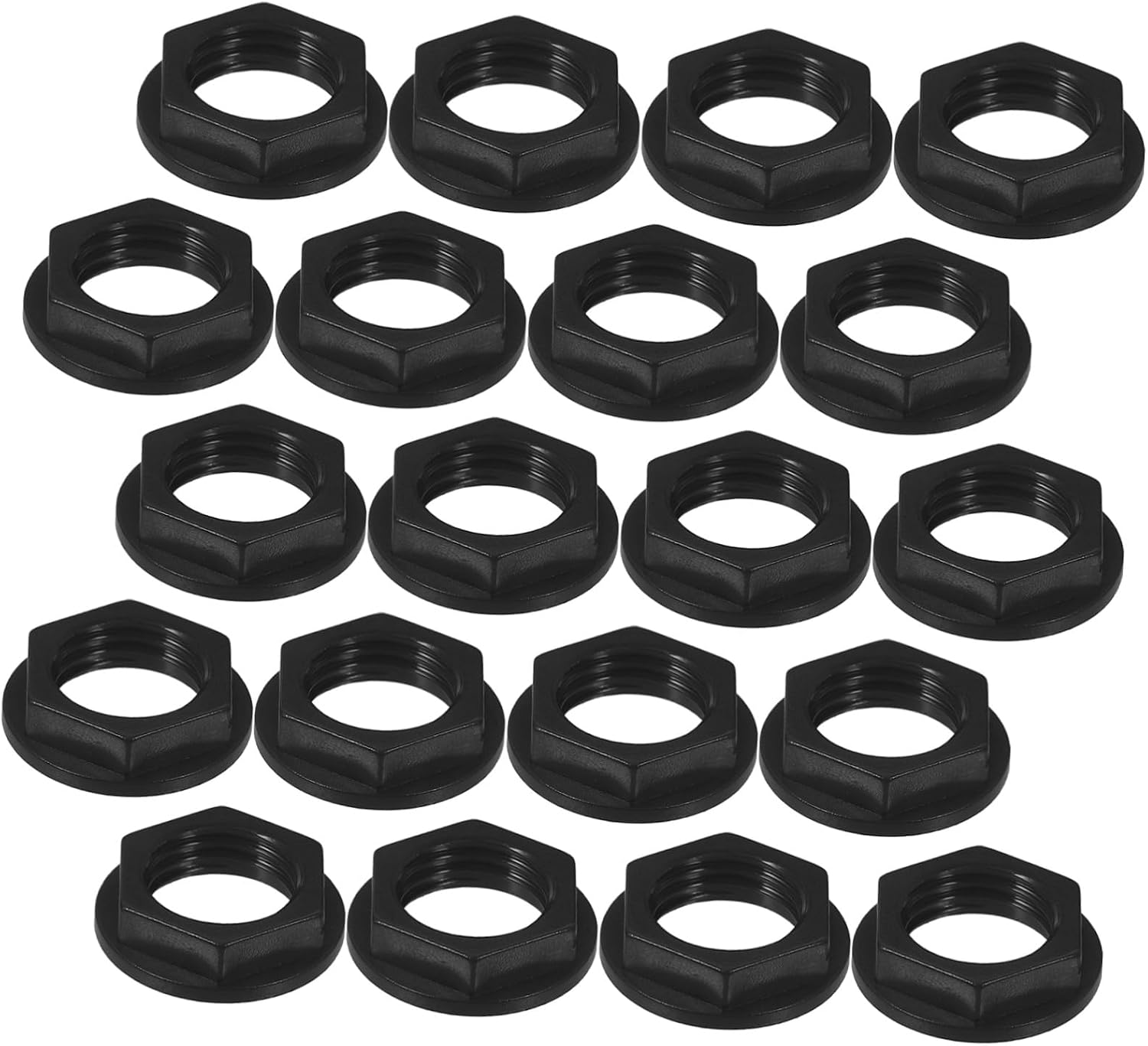 100pcs Audio Jack Mounting Nuts Plastic for Microphones Panel Mount